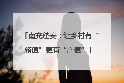 南充蓬安：让乡村有“颜值”更有“产值”