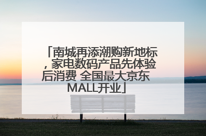 南城再添潮购新地标，家电数码产品先体验后消费 全国最大京东MALL开业