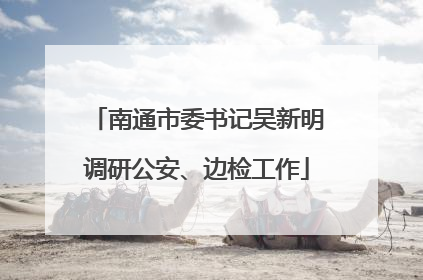 南通市委书记吴新明调研公安、边检工作