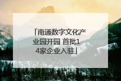 南通数字文化产业园开园 首批14家企业入驻