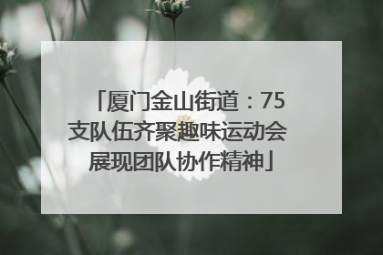 厦门金山街道：75支队伍齐聚趣味运动会 展现团队协作精神