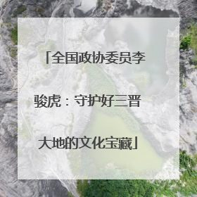 全国政协委员李骏虎：守护好三晋大地的文化宝藏
