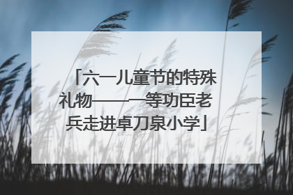 六一儿童节的特殊礼物——一等功臣老兵走进卓刀泉小学
