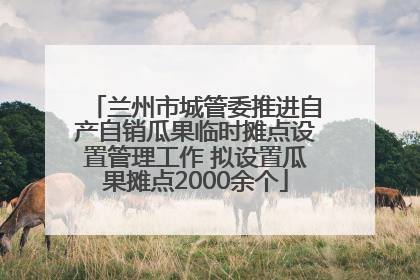 兰州市城管委推进自产自销瓜果临时摊点设置管理工作 拟设置瓜果摊点2000余个