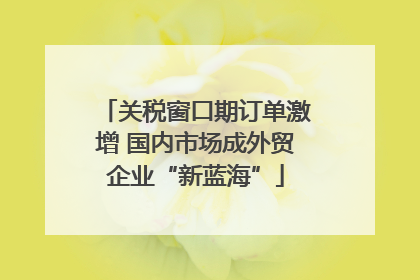 关税窗口期订单激增 国内市场成外贸企业“新蓝海”