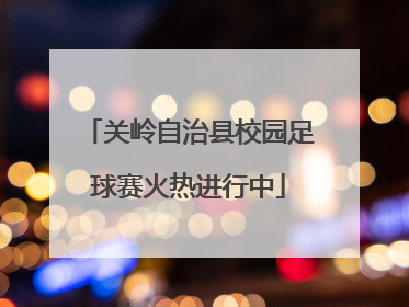 关岭自治县校园足球赛火热进行中