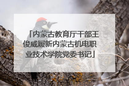 内蒙古教育厅干部王俊威履新内蒙古机电职业技术学院党委书记