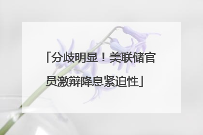 分歧明显！美联储官员激辩降息紧迫性