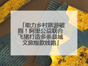 助力乡村旅游破圈！阿里公益联合飞猪打造多条县域文旅爆款线路