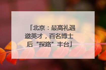 北京：最高礼遇邀英才，百名博士后“探路”丰台
