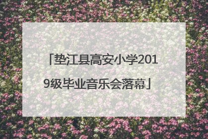 垫江县高安小学2019级毕业音乐会落幕