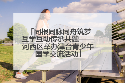 同根同脉同舟筑梦 互学互助传承共融——河西区举办津台青少年国学交流活动