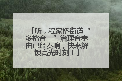 听，程家桥街道“多格合一”治理合奏曲已经奏响，快来解锁高光时刻！