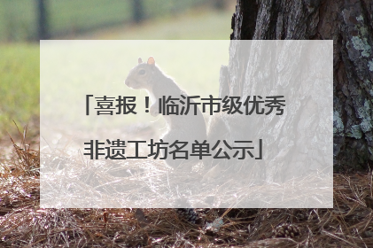 喜报！临沂市级优秀非遗工坊名单公示
