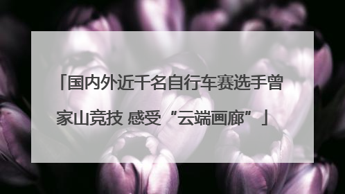 国内外近千名自行车赛选手曾家山竞技 感受“云端画廊”