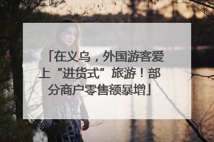在义乌，外国游客爱上“进货式”旅游！部分商户零售额暴增