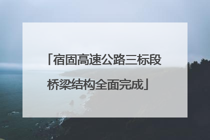 宿固高速公路三标段桥梁结构全面完成