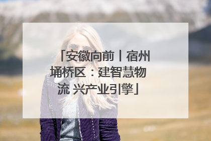 安徽向前丨宿州埇桥区：建智慧物流 兴产业引擎