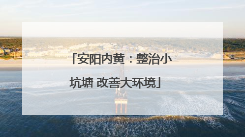 安阳内黄：整治小坑塘 改善大环境