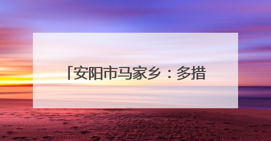 安阳市马家乡：多措并举“防溺亡” 织牢生命“安全网”