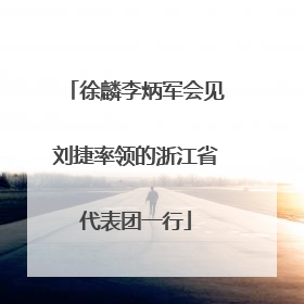 徐麟李炳军会见刘捷率领的浙江省代表团一行