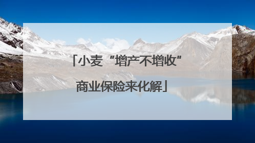 小麦“增产不增收” 商业保险来化解