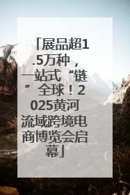 展品超1.5万种，一站式“链”全球！2025黄河流域跨境电商博览会启幕