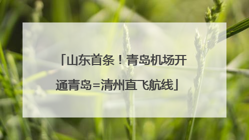 山东首条！青岛机场开通青岛=清州直飞航线