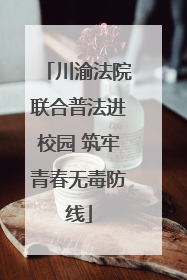 川渝法院联合普法进校园 筑牢青春无毒防线