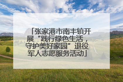 张家港市南丰镇开展“践行绿色生活，守护美好家园”退役军人志愿服务活动