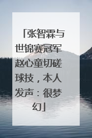 张智霖与世锦赛冠军赵心童切磋球技，本人发声：很梦幻