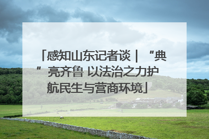 感知山东记者谈｜“典”亮齐鲁 以法治之力护航民生与营商环境