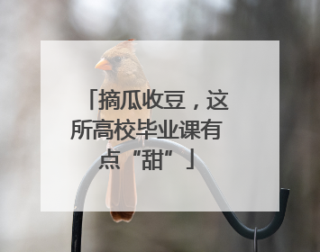 摘瓜收豆，这所高校毕业课有点“甜”