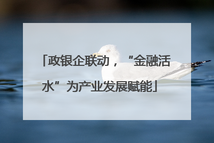 政银企联动，“金融活水”为产业发展赋能