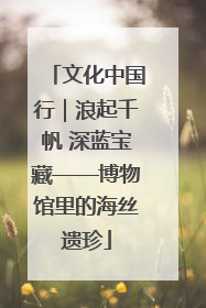 文化中国行｜浪起千帆 深蓝宝藏——博物馆里的海丝遗珍