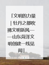 文明的力量｜牡丹之都吹拂文明新风——山东菏泽文明创建一线见闻