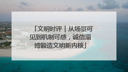 文明时评｜从场景可见到机制可感，诚信淄博锻造文明新内核