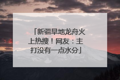 新疆旱地龙舟火上热搜！网友：主打没有一点水分