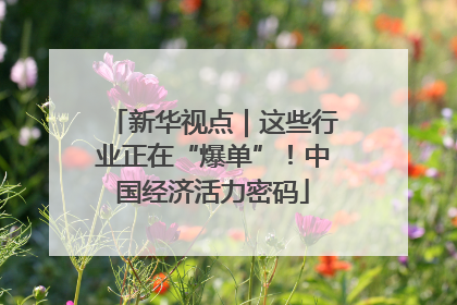 新华视点｜这些行业正在“爆单”！中国经济活力密码