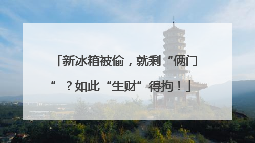 新冰箱被偷，就剩“俩门”？如此“生财”得拘！