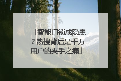 智能门锁成隐患？热搜背后是千万用户的夹手之痛