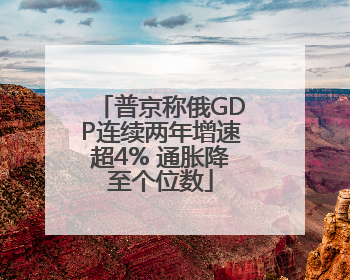 普京称俄GDP连续两年增速超4% 通胀降至个位数