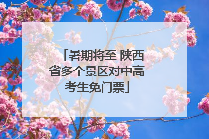 暑期将至 陕西省多个景区对中高考生免门票