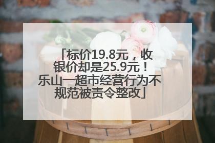 标价19.8元，收银价却是25.9元！乐山一超市经营行为不规范被责令整改