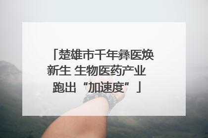 楚雄市千年彝医焕新生 生物医药产业跑出“加速度”