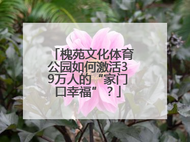 槐苑文化体育公园如何激活39万人的“家门口幸福”？