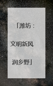 潍坊：文明新风润乡野