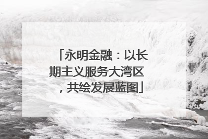 永明金融：以长期主义服务大湾区，共绘发展蓝图