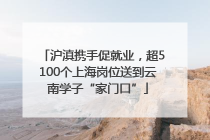 沪滇携手促就业，超5100个上海岗位送到云南学子“家门口”