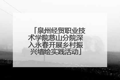 泉州经贸职业技术学院慈山分院深入永春开展乡村振兴墙绘实践活动